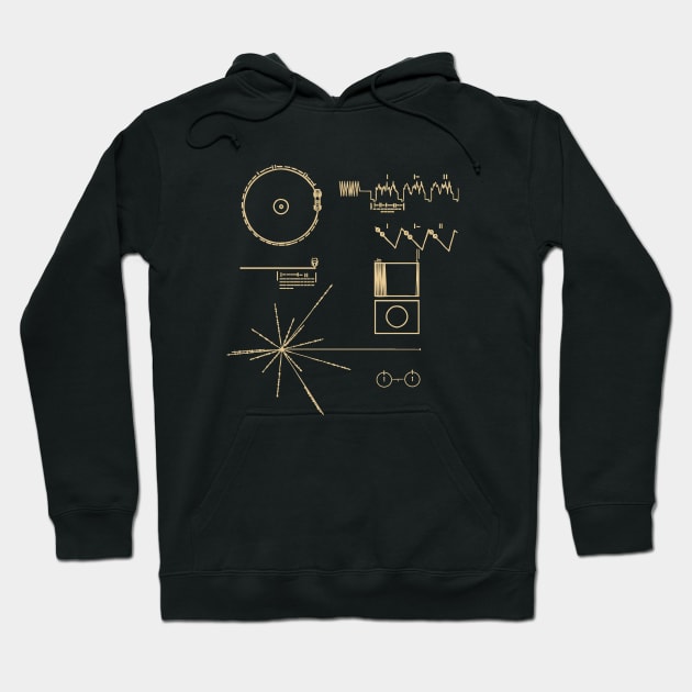 NASA Voyager Golden Record Graphics Hoodie by Buck Tee